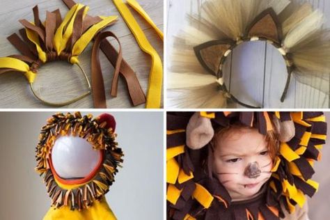 Cómo hacer un disfraz de león casero - ¡Traje, melena y accesorios! Lion Costume Diy, Dyi Costume, Lion King Costume, Creative Bookshelves, Diy Kids Games, Lion Costume, Easy Animals, Animal Crafts For Kids, Funny Costumes