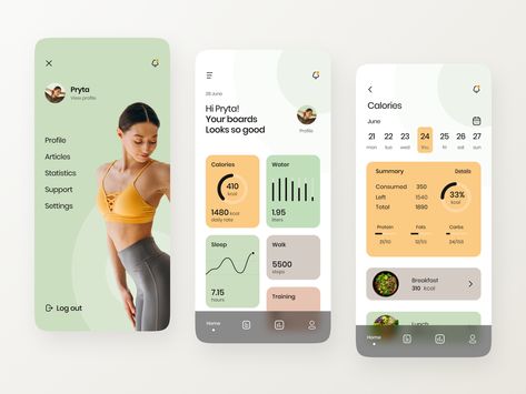 Fitness Apps Design, Health App Design, Ux Design Trends, Ux Design Principles, Interactive Web Design, Website Design Inspiration Layout, App Design Layout, Wellness Apps, Desain Ui