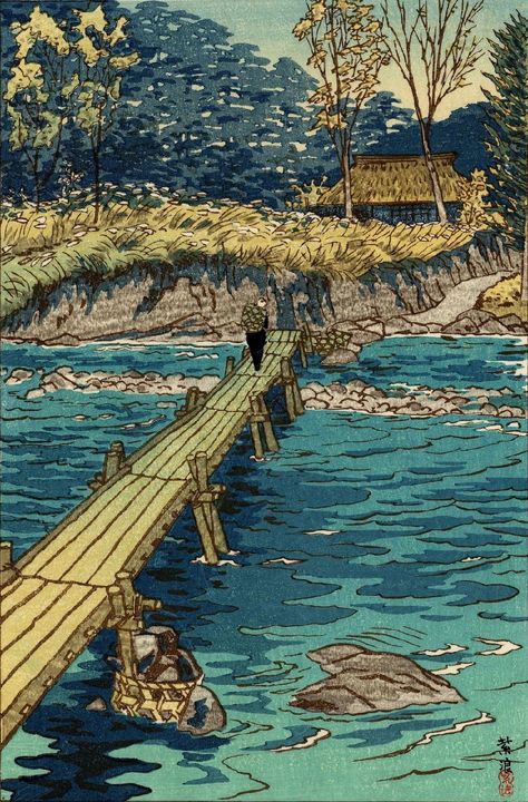 Kasamatsu Shiro Musashi Arashiyama Shin Hanga Art Fabric Poster  REPRODUCTION VINTAGE PRINT 8 x 12 inches (20 x 30 cm) 16 x 24 inches (42 x 60 cm) 22 x 32 inches (55 x 80 cm) 22 x 34 inches (55 x 85 cm) 27 x 41 inches (68 x 104 cm) 32 x 44 inches (80 x 110 cm) Condition: Brand new Shiro Kasamatsu, Japanese Woodcut, Japanese Art Prints, Japanese Artwork, Eastern Art, Art Japonais, Japanese Woodblock Printing, Japanese Painting, The Cult