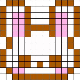 Perler Bead Bunny Patterns, Perler Beads Bunny, Bunny Perler Beads, Bunny Pixel Art, Pixel Kawaii, Kandi Cuffs, Easy Perler Bead Patterns, Easy Perler Beads Ideas, Easy Pixel Art