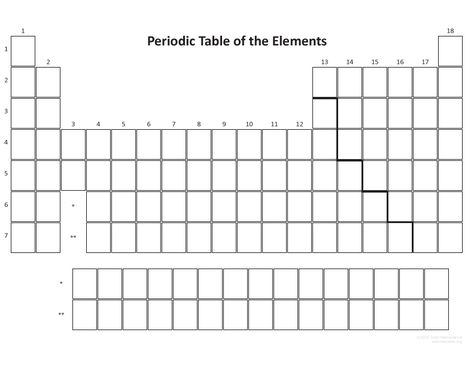 Blank Periodic Table, Periodic Table Project, Periodic Table Worksheet, Periodic Table Printable, Periodic Chart, Periodic Table Words, Table Worksheet, Tabel Periodik, Chemistry Periodic Table