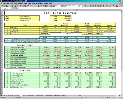 Excel Cash Flow Template Cash Flow, Presentation