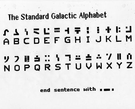 Standard Galactic Alphabet #Keen Galactic Alphabet, Minecraft Enchantments, Letras Cool, Fictional Languages, Ancient Alphabets, Different Alphabets, Alphabet Code, Alphabet Symbols, Writing Code