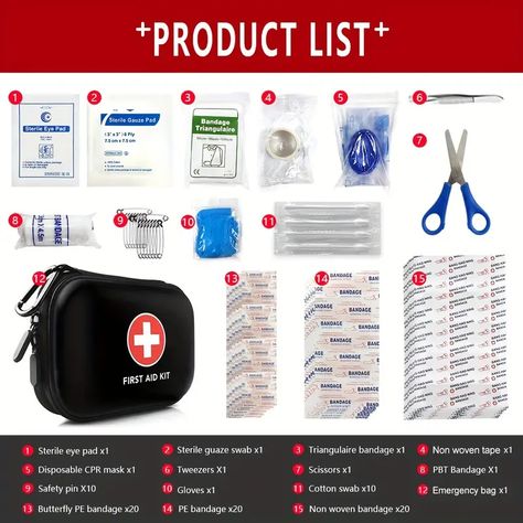 Portable Emergency Storage Box Household Outdoor - Temu Sweden First Aid Bag, Emergency Essentials, Emergency First Aid, Car Emergency Kit, Emergency Survival Kit, Medical Bag, Cotton Swab, Cpr, Kit Bag