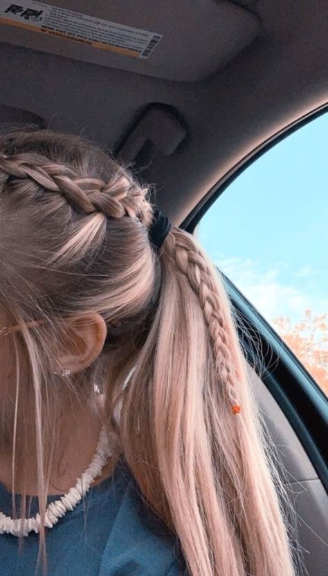 Soccer Hairstyles, Preppy Hairstyles, Softball Hairstyles, Sport Hair, Braided Ponytail Hairstyles, Peinados Fáciles Para Cabello Corto, Hair Stylies, Hair Stylist Life, Sporty Hairstyles