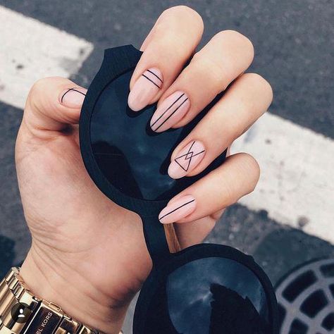 GEOMETRIC NAIL ART IDEAS; nails alchemy; claws; geometric nails; nails designs; Halloween nails; nails art; geometric aesthetic; nails polish; Line Nail Art, Geometric Nail Art, Minimalist Nail Art, Cute Spring Nails, Geometric Nail, Lines On Nails, Minimal Nails, Best Nail Art Designs, Spring Nail Art