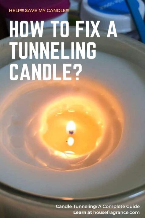 Candle Tunneling Tunneling Candle, Candle Tunneling, Smell Candle, Beeswax Diy, Homemade Candle Recipes, Candle Tips, Diy Candle Wick, Candle Hack, Recycle Candles