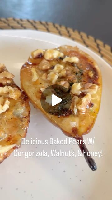 FusionForks on Instagram: "Try these delicious baked pears with Gorgonzola, walnuts, and honey 8* The perfect mix of sweet and savory! Fall vibes
Baked Pears with Gorgonzola, Walnuts, and
Honey
Ingredients:
2 pears
Gorgonzola cheese (1 teaspoon per pear half)
Thyme-infused butter
Crushed walnuts
Honey

Instructions:
Cut the pears in half and remove the core. Place 1 teaspoon of Gorgonzola cheese on each pear half. Spread thyme-infused butter over each pear.
Bake the pears at 365°F (185°C) for 25 minutes. Remove from the oven and top with crushed walnuts and a drizzle of honey before serving.
#giallozafferano #giallolovesitaly #pears #caramelized #fall" Baked Pears With Gorgonzola And Honey, Infused Butter, Baked Pears, Roasted Pear, Gorgonzola Cheese, Christmas Candy Recipes, Sweet And Savory, Appetizer Dips, Candy Recipes