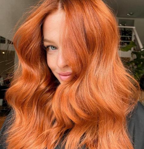 Earthy Hair, Bright Copper Hair, Pumpkin Spice Hair, Trendy We Fryzurach, Ginger Hair Color, Peachy Orange, Nice Hair, Hair Color Pastel, Beautiful Red Hair