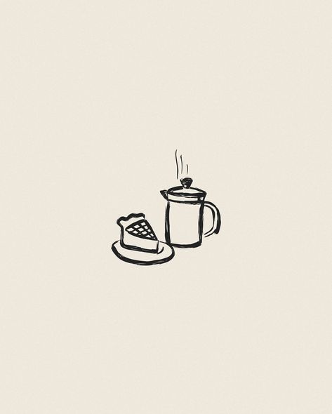 Cute café themed illustration collection ☕️ 165 line art icons available in my @creativemarket shop Coffee Drawings Simple, Coffee And Cake Illustration, Drip Coffee Illustration, Bagel Doodle, Cute Product Design, Cafe Illustration Drawing, Tea Doodle Art, Cute Coffee Cup Drawing, Cafe Line Art