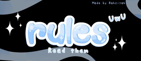 Rules Discord Banner Aesthetic, Discord Rules Banner, Rules Discord, Rules Banner, Blue Discord Banner, Dafont Fonts, Mystic Logo, Banner Discord, Cute Website