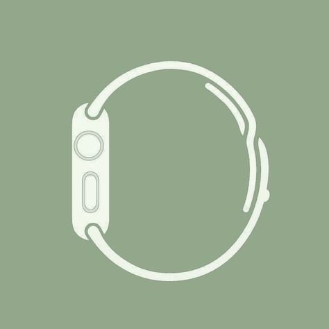 Green Watch Icon, Watch Icon Aesthetic, Apple Watch App Icon, Watch App Icon, App Icon Green, Green Homescreen, Green App Icons, Plant App, Green Icons