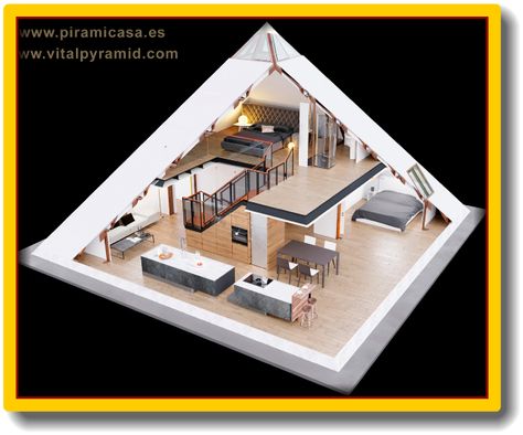 Therapeutic Pyramid Products Pyramid House, Starověký Egypt, Pyramid Building, Triangle House, Samana, A Frame House, Modern Architecture House, Modern House Plans, House Architecture Design