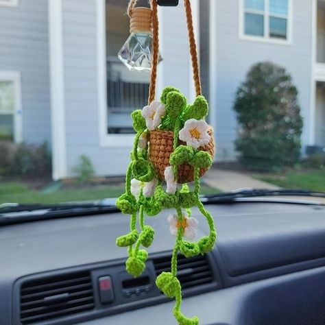 Car Mirror Hanging Accessories ， Car Rearview Mirror Decor，Cute Crochet Orchid Hanging Ornament for Women, Pendant Plant for Gift-Handmade Knitted(White Flowers) : Amazon.ca: Automotive Crochet Orchid, Car Mirror Hanging Accessories, Boho Car Accessories, Car Mirror Hanging, Rear View Mirror Accessories, Rear View Mirror Decor, Mirror Hanging, Car Rearview Mirror, Car Hanging