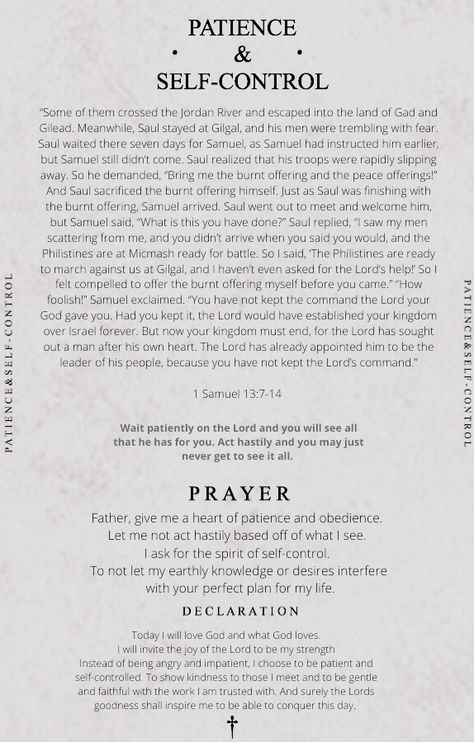 Scripture On Self Control, Prayer For Self Control, Biblical Decrees, Christian Notes, Godly Things, Morning Devotion, Film Ideas, Fast And Pray, Comforting Bible Verses