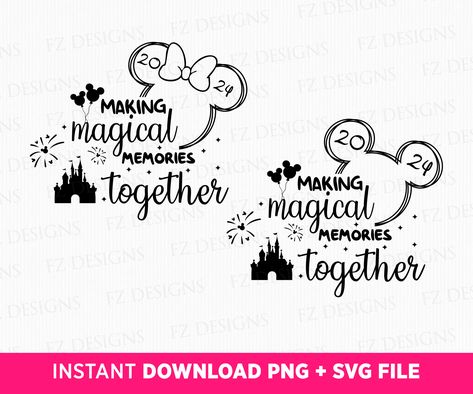 Disney 2024 Svg, Disney 2024 Shirts, Magic Kingdom Shirts Families, Magic Kingdom Svg, Couple Trips, Disney Car Decals, Disney Camping, Disney Birthday Shirt, Vacation 2024