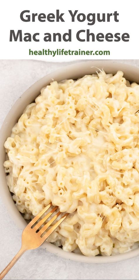 Greek yogurt mac and cheese is a healthy mac and cheese with a Greek yogurt cheese sauce. It is a quick and easy dish that you may serve for lunch or dinner. It is a better version of the typical mac and cheese because of its healthy ingredients. #Greekyogurtmacandcheese #easymacandcheese #healthymacandcheese Healthy Kraft Mac And Cheese Recipes, Mac And Cheese Mozzarella, Easy Healthy Mac And Cheese, Cottage Cheese Mac And Cheese Healthy, What To Serve With Mac And Cheese, Low Sodium Mac And Cheese Recipe, Greek Yogurt Mac And Cheese, Yogurt Mac And Cheese, Greek Yogurt Cheese