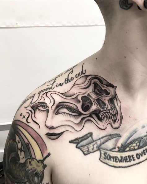 Melting Face Tattoo, Face Melting Tattoo, Half Skull Face Tattoo, Melting Skull Tattoo, Half Skull Tattoo, Melting Tattoo, Melting Skull Art, Skull Melting, Melting Face