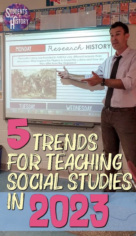 5 Top Trends for Teaching Social Studies in 2023 Social Studies Classroom Decorations, Grade 5 Social Studies, High School Social Studies Classroom, Teaching Social Studies Middle School, Middle School Social Studies Classroom, Social Studies Activities Middle School, High School History Classroom, Social Studies Games, 7th Grade Social Studies