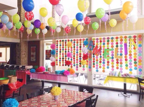 It's raining polka dots! DIY polka dot themed children's party! Polka Dot Theme, Polka Dot Party, Theme Birthday Party, It's Raining, Diy Party Decorations, Childrens Party, Diy Party, Birthday Party Themes, 1 Year