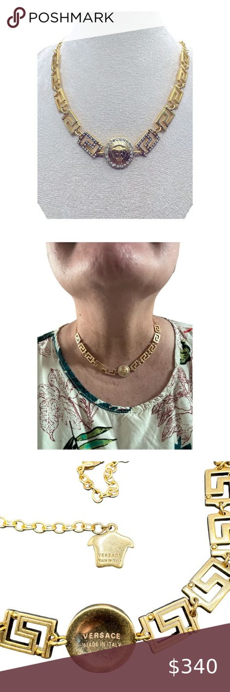 Versace La Medusa Greca Necklace Style Necklace, To Shine, Shop Necklaces, Versace, Gold Tones, Yellow Gold, Shop My, Yellow, Gold