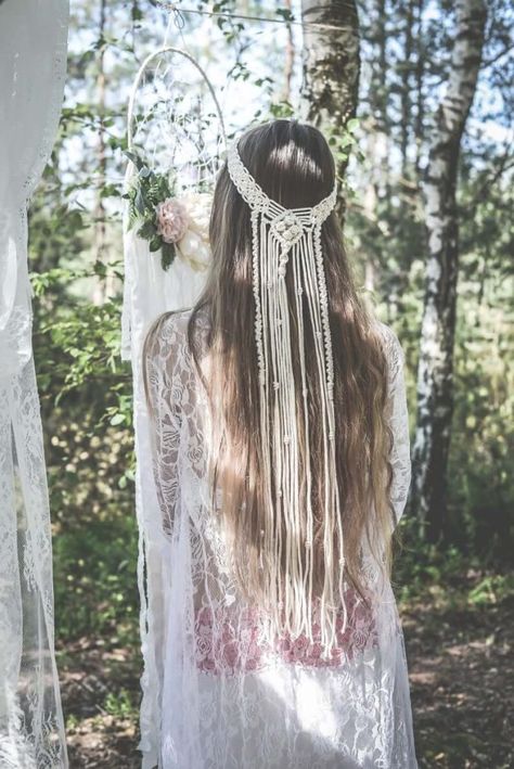 Macrame Veil, Bohemian Veils, Boho Veil, Traditional Veil, Unique Veil, Macrame Headband, Diy Wedding Veil, Boho Veils, Bohemian Style Wedding