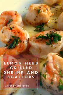 Shrimp And Scallop Recipes, Lemon Shrimp Recipes, Grilled Seafood Recipes, Lemon Shrimp, Yummy Pasta, Shrimp Scallops, Grilled Shrimp Recipes, Coquille Saint Jacques, Scallop Recipes