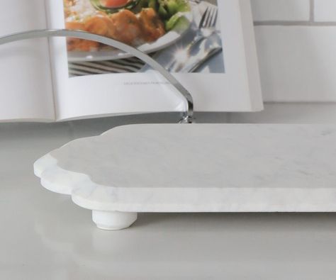 Marble Serving Boards, Marble Serving Trays, Marble Board, Notice Boards, Scalloped Design, French Home, Home White, French Home Decor, Kitchen Marble