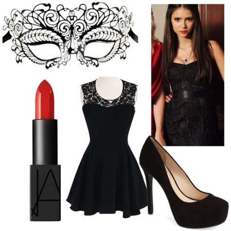 Katherine pierce masquerade ball look by lillysmith-2 on Polyvore featuring Jessica Simpson, NARS Cosmetics and Masquerade Kathrine Pierce Masquerade Ball, Kathrine Pierce Masquerade, Katherine Pierce Masquerade Ball, Katherine Pierce Masquerade, Masquerade Outfit Ideas For Women, Masquerade Outfit Ideas, Masquerade Ball Dresses, Katherine Pierce Outfits, Masquerade Outfit