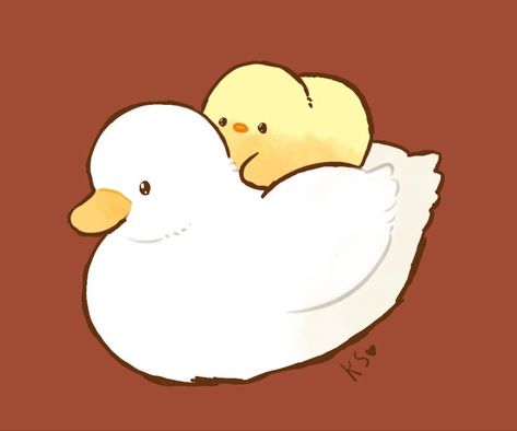 Duck Widget Aesthetic, Duck Art Aesthetic, Chibi Duck, Ducks Drawing, Ducks Aesthetic, Duck Anime, Duck Aesthetic, Duck Pfp, Kawaii Duck