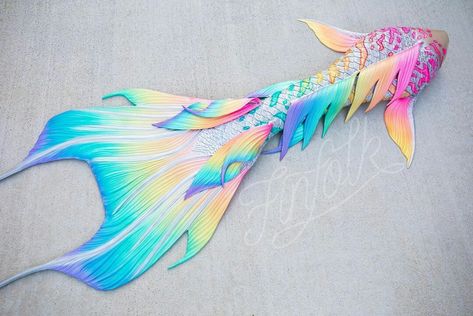 Rainbow Mermaid Tail, Realistic Mermaid Tails, Mermaid Humor, Mermaid Costume Diy, Realistic Mermaid, Mermaid Fin, Silicone Mermaid Tails, Fantasy Mermaids, Rainbow Mermaid