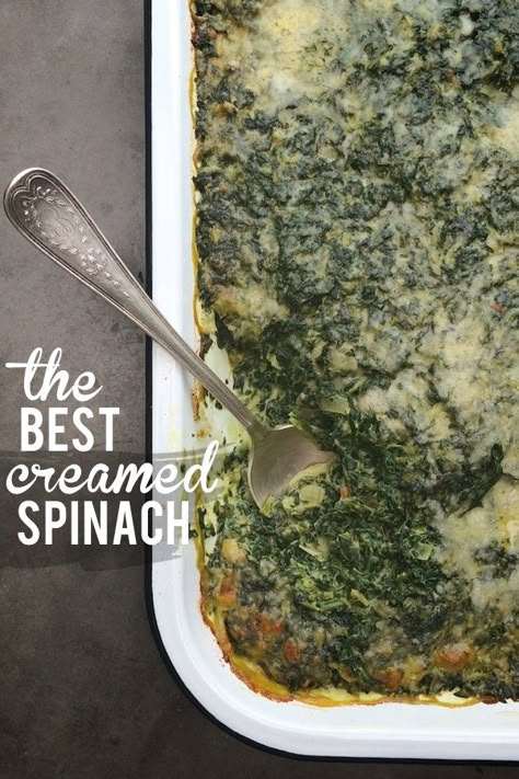 The Best Creamed Spinach Del Friscos Recipes, Best Creamed Spinach, Cream Spinach, Thanksgiving Menu Ideas, Cheese Casserole, Fresh Spinach, Creamed Spinach, Spinach Recipes, Thanksgiving Menu