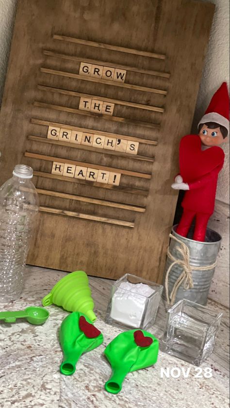 Grinch Kisses Elf On The Shelf Ideas, Elf Watching You, Pop It Elf On The Shelf, Elf On The Shelf Vs Grinch Ideas, Elf On The Shelf Pringles Can, Grinch Elf On Shelf, Elf On The Shelf Cup Game, Elf On The Shelf Smarties, Elf On The Shelf Ideas With Coal