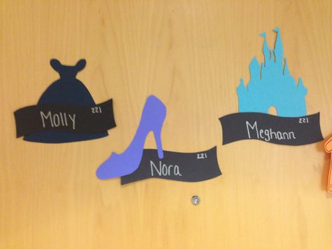 Cinderella Door Decs Cinderella Door Decoration, Ra Door Tags, Ra Door Decs, Enchanted Evening, Door Decs, Girly Party, Res Life, Door Tags, Resident Assistant