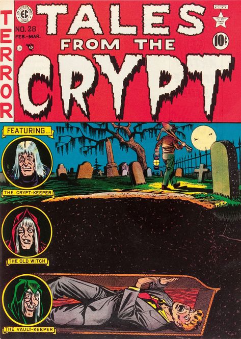 Tales From The Crypt Comic, Creepy Comics, Book Cover Artwork, Tales From The Crypt, Horror Fiction, Sci Fi Comics, Retro Horror, Old Comics, Vintage Comic Books