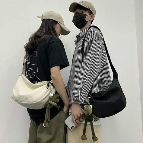 Tomboy Bag, Backpack Korean, Tomboy Outfit, Bag Pack, Tomboy Outfits, Take A Picture, Messenger Bag Men, Canvas Shoulder Bag, Pretty And Cute