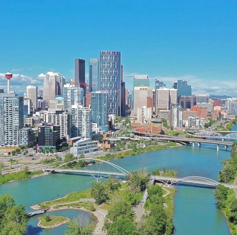 Curiocity Calgary on Instagram: “It’s Tuesday folks! As always, check out our site for everything going on this week. ☀️ Photo by @rmayehem #curiocitycalgary” Calgary Skyline, Calgary, Mountain View, Water, Instagram