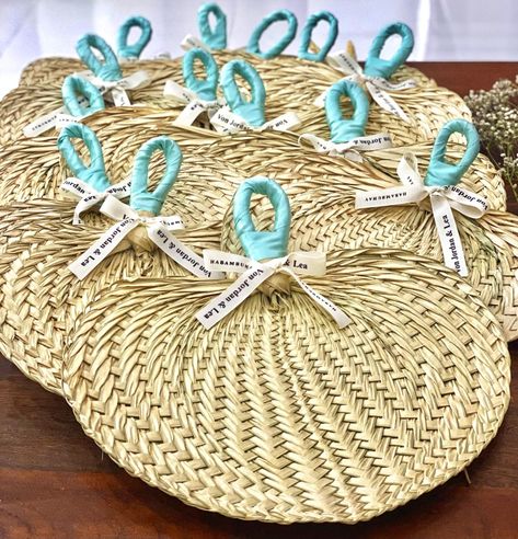 Anahaw fan Fan Souvenir, Filipiniana Wedding, Wedding Giveaways, Wedding Fans, Small Fan, Civil Wedding, April 2024, Straw Bag, Wedding Guest