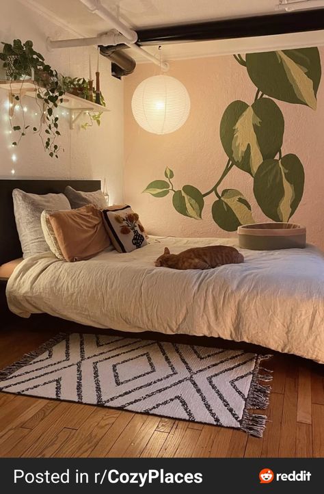 Apartment Makeover, Dream Apartment Decor, Apartment Decor Inspiration, My Bedroom, Room Makeover Bedroom, Cozy Room, Boho Home, Boho Bedroom, Aesthetic Room Decor