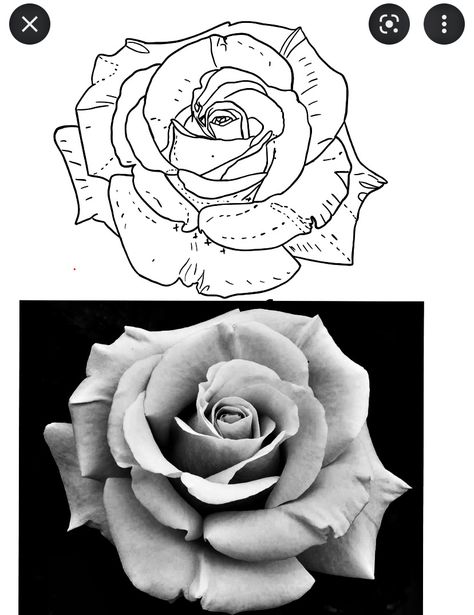 Realism Rose Tattoo Stencil, Rose Stencil Tattoo Design, Realism Tattoo Stencil With Reference, Tattoo Stencil And Reference, Realistic Rose Tattoo Stencil, Rose Drawing Tattoo Realistic, Rose Tattoo Stencils, Rose Tattoo Stencil Outline, Realistic Tattoo Stencil