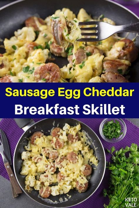 Looking for an easy low carb breakfast? Try this keto sausage egg and cheese breakfast skillet recipe #sausage #ketobreakfast #lowcarbbreakfast Easy Low Carb Breakfast, Breakfast Skillet Recipes, Keto Sausage, Coconut Smoothie Recipe, Breakfast Skillet, Cheese Breakfast, Egg And Cheese, Healthy Recipes Easy Snacks, Easy Smoothie Recipes