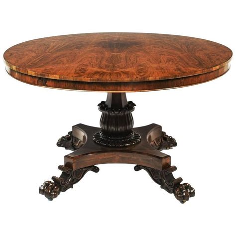 Large Early 19th Century Regency Rosewood Centre Or Dining Table Bar Top Tables, Pembroke Table, Rosewood Table, Antique Desk, Drop Leaf Table, Table Centers, Billiard Room, Breakfast Table, Decor Guide