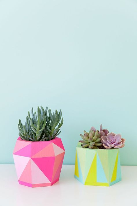 Pinterest • The world’s catalog of ideas Eclectic Diy, Painted Pots Diy, Painted Plant Pots, Succulent Garden Diy, Modern Eclectic, Painted Flower Pots, Diy Pots, Diy Simple, Small Succulents