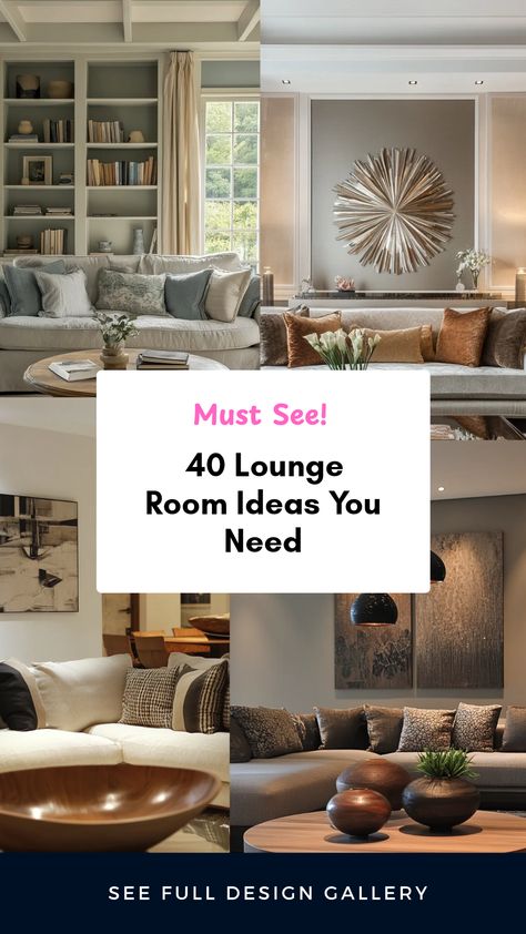 Discover 40 fantastic lounge room designs and inspiration perfect for creating an inviting and stylish space in your home. This guide includes a variety of design styles, layouts to maximize your space, color schemes that can transform your room, and practical tips on furniture selection. Whether you're looking for minimalist elegance or a cozy, lived-in atmosphere, you will find design ideas that resonate with your personal style. Let's turn your lounge room into the heart of the home that everyone will love! Small Lounge Design Ideas, Lounge Dining Room Ideas, Conversation Room Ideas, Lounge Furniture Layout, Home Lounge Room, Lounge Room Designs, Lounge Decor Ideas, Flex Room Ideas, Lounge Room Ideas