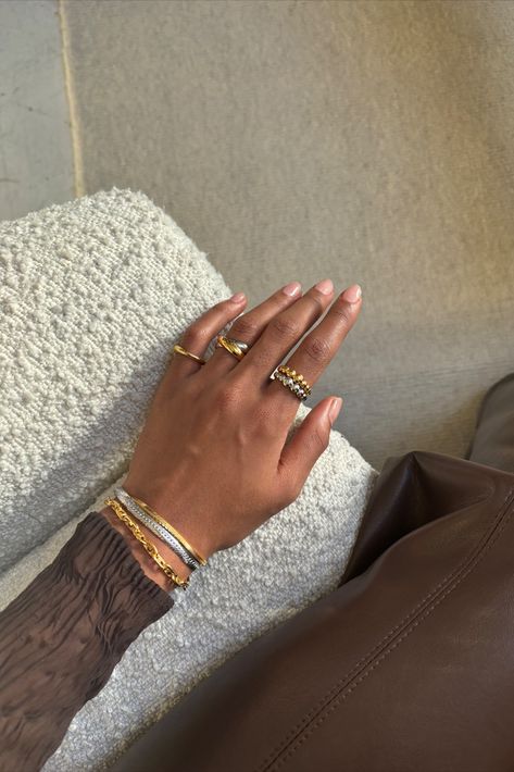 Preppy Inspo, Mixed Metal Rings, Stackable Rings Silver, Ring Stacking, Mixed Metals, Stackable Rings, Stacking Rings, Gold And Silver, Statement Pieces