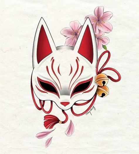 Fox Party, Kitsune Mask, Be At Peace, Mask Drawing, Japanese Mask, Nine Tailed Fox, Mask Tattoo, Fox Tattoo, Japan Tattoo