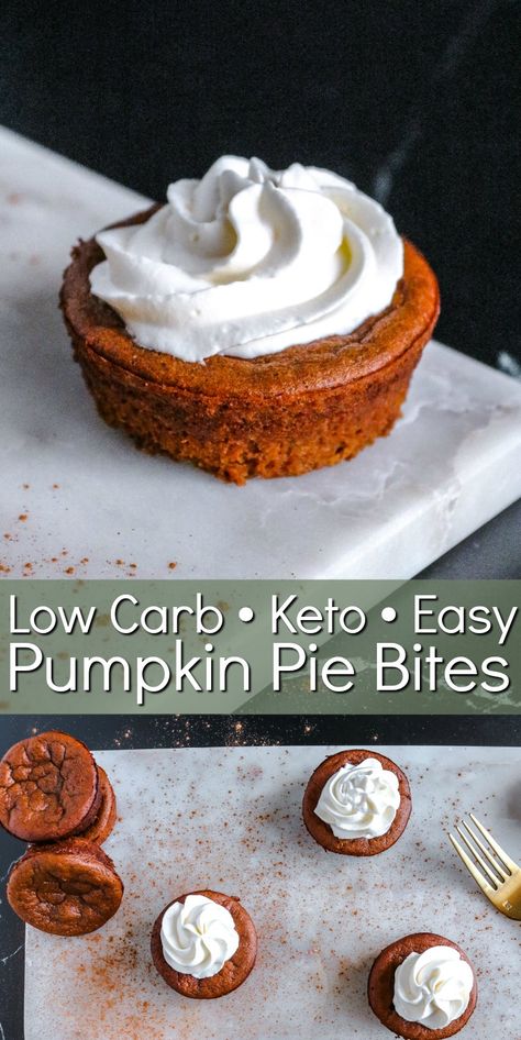 Pumpkin Puree Recipes Healthy, Pumpkin Pie Bites, Low Carb Desserts Easy, Low Carb Pumpkin Pie, Keto Pumpkin Pie, Mini Pumpkin Pies, Pie Bites, Keto Pumpkin, Pumpkin Pies