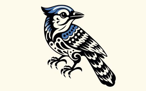 Blue Jay Tattoo Meanings: Adapt and Evolve Stellar Jay Tattoo, Blue Jay Flying Tattoo, Blue Jay Traditional Tattoo, Steller Jay Tattoo, Traditional Bluejay Tattoo, Blue Jay Outline Tattoo, Blue Jay Tattoo Black And White, Bluejay Tattoo, Loon Tattoo