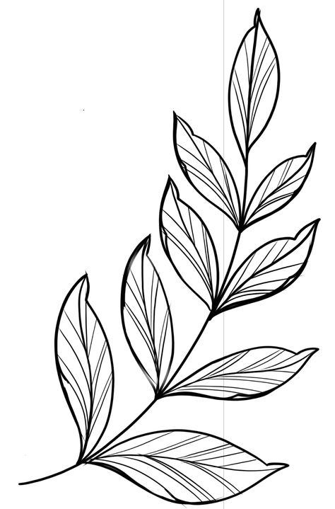 Tattoo Leaf Designs, Cute Tattoos Flower, Leaves Tattoo Design, Leaf Tattoo Design, Leaf Drawings, Easy Drawing Step By Step, Traditional Tattoo Designs, Easy Drawing Steps, Leaf Outline