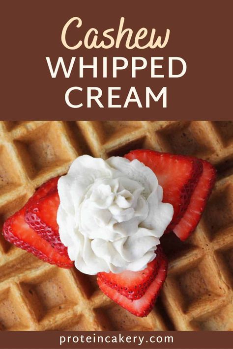 Cashew Whipped Cream Cashew Milk Whipped Cream, Cashew Whipped Cream, Recipes With Cashew Milk, Cashew Cream Dessert, Whipped Cream Dispenser Recipe, Cashew Cream Recipe, Cashew Ice Cream, Pulp Recipes, Cashew Recipes